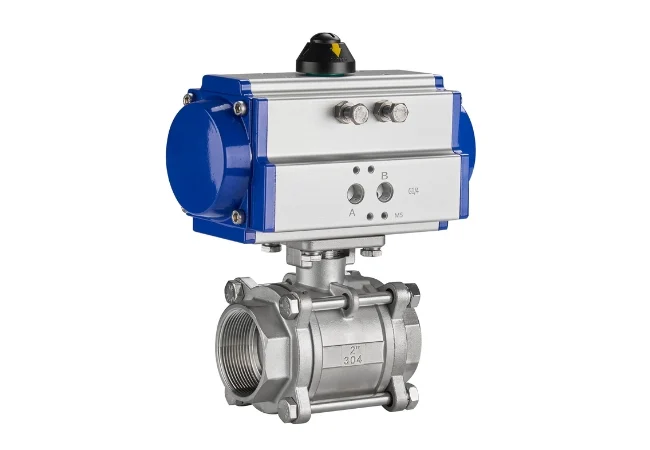 Three Piece Pneumatic Actuated Ball Valve